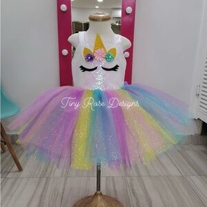 Unicorn Tutu Dress for Kids - Multicolor